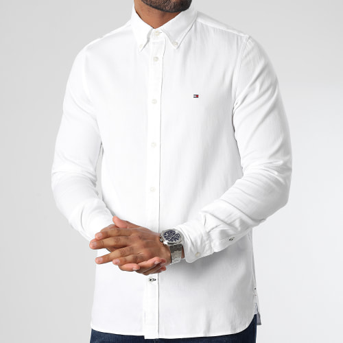 Chemise Manches Longues Core Flex Dobby 5038 Blanc