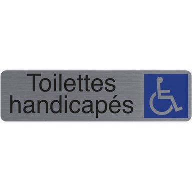 Plaque de signalisation 'Toilettes handicapés'