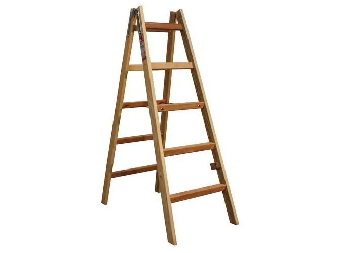 Jumbo wienerstige 2x5 trin - 1,39 m massiv træ