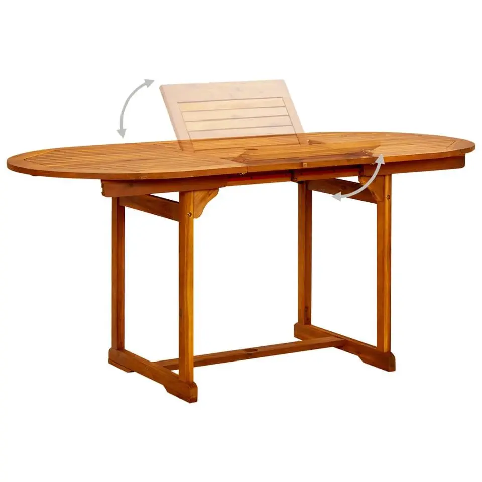 vidaXL - Eettafel - Bruin - Acaciahout - 170 x 80 x 75 cm