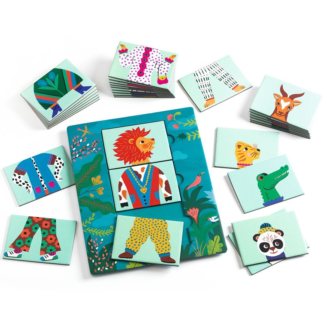 Djeco puzzel mix&match modanimo - 18x2st