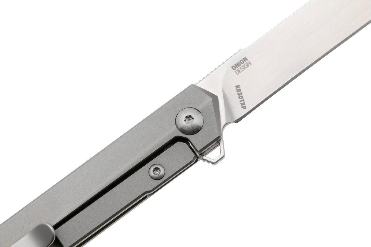 CRKT Stylus K830TXP, Satin S35VN, Grey Titanium zakmes, Ken Onion design