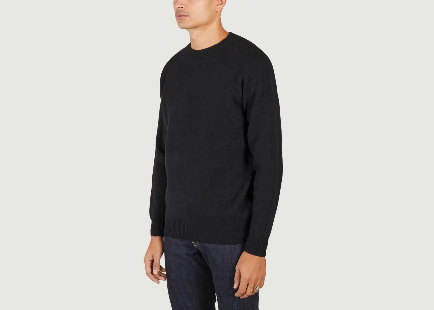 Pull uni en laine d'agneau Sunspel
