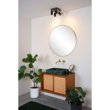 Lucide LENNERT plafondspot badkamer LED dimb.  GU10 3000K IP44 Zwart