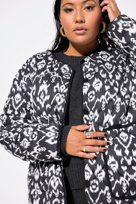Steppjacke, Boxy Shape, Alloverprint