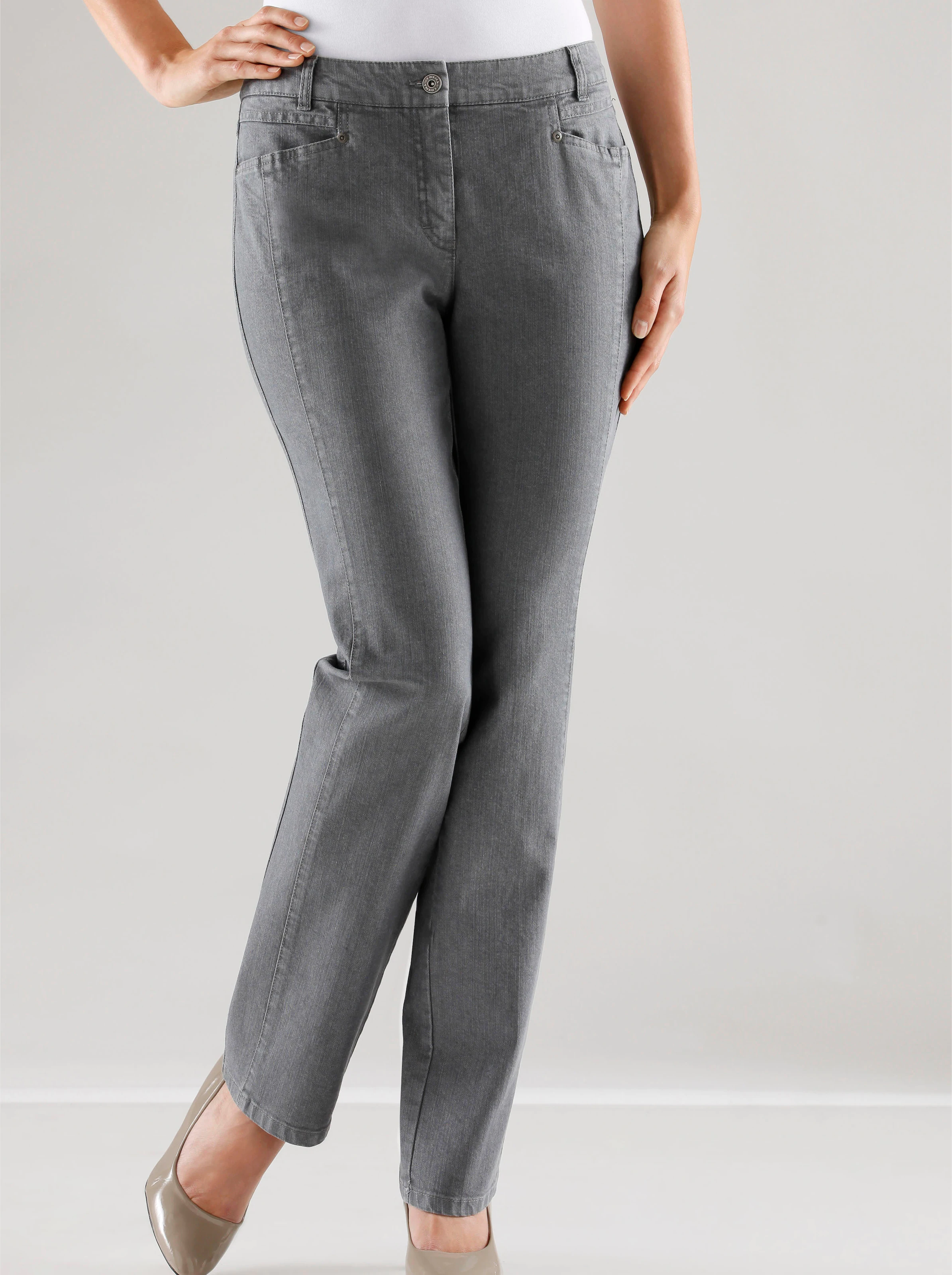 Cosma Gerade Jeans in grau
