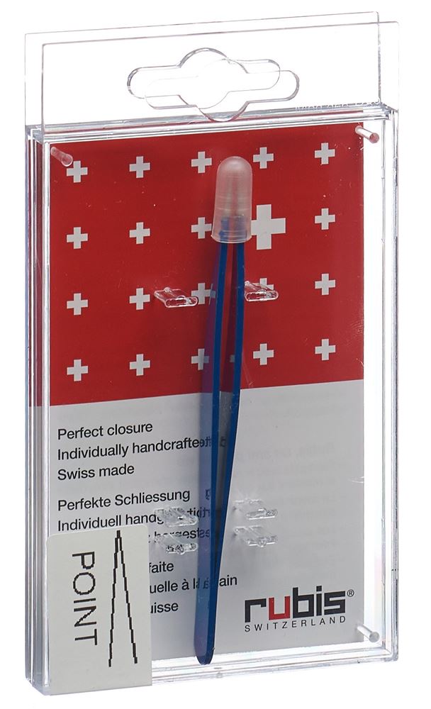 RUBIS Pinzette spitz blau Inox 1 Stk