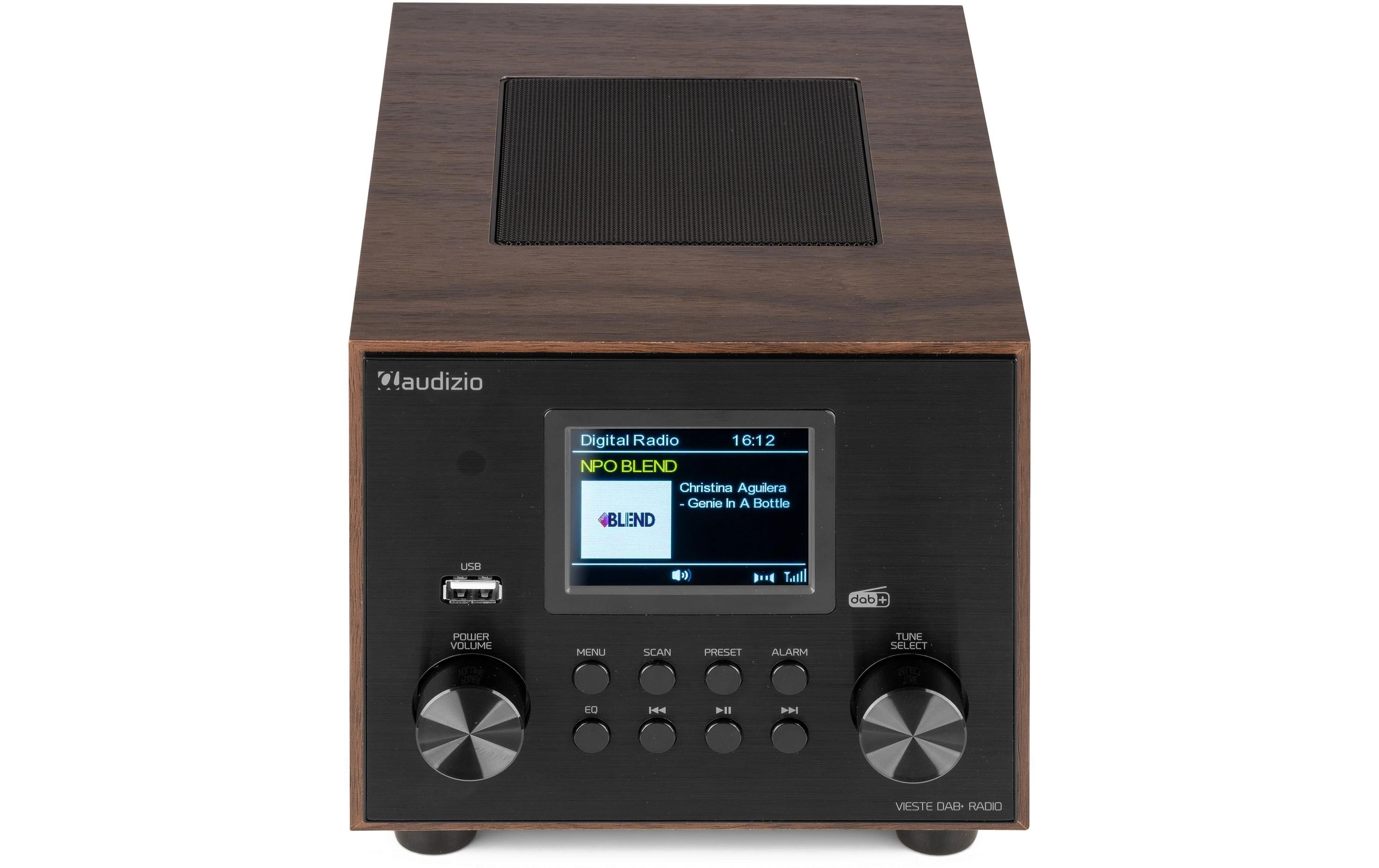 DAB+ Radio Vieste BraunDAB+ Radio mit Stereo Lautsprecher und Subwoofer