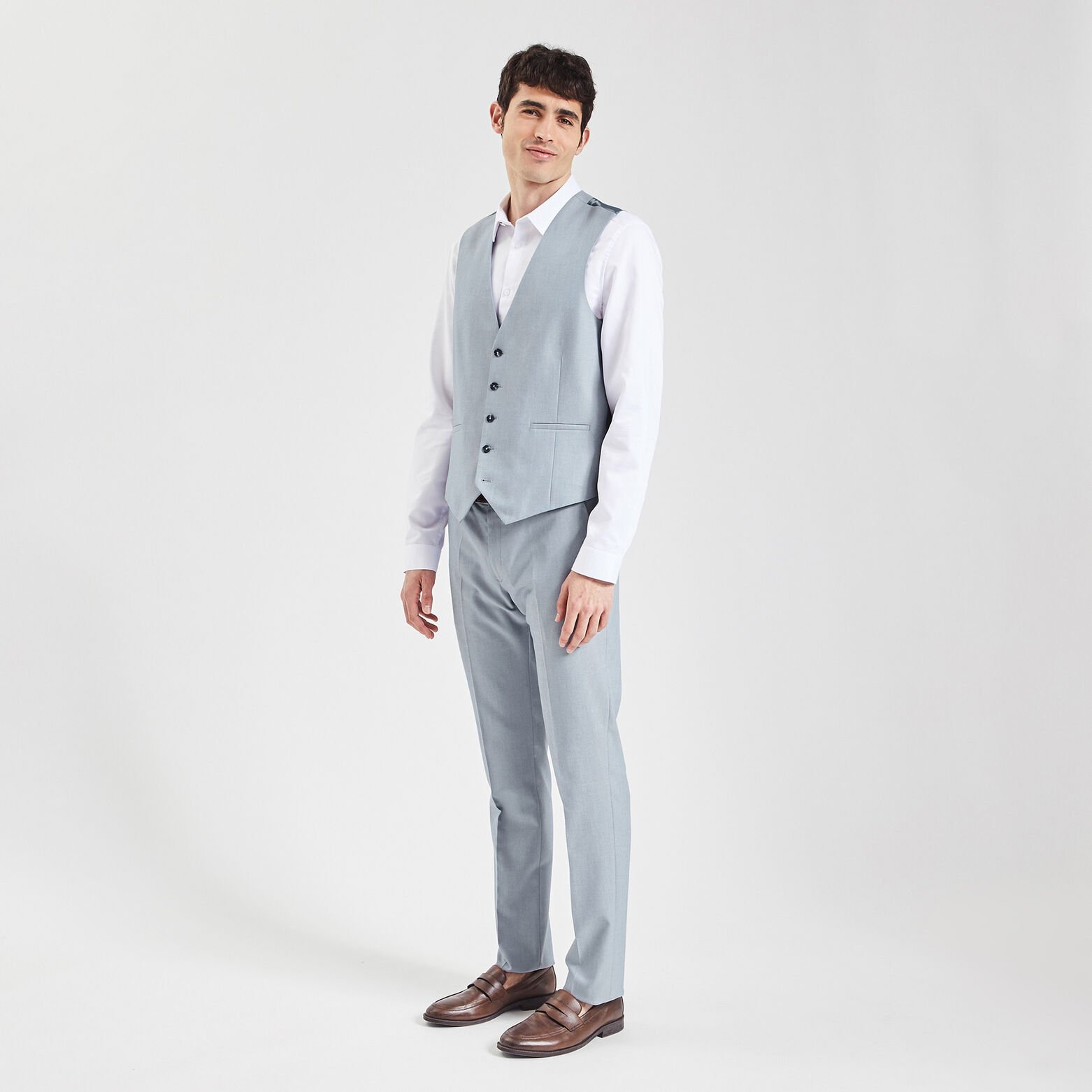 Gilet de costume bi-ton Bleu moyen