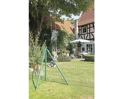 ALBERTS Fix-Clip Pro® hoekpaalset voor gaashoogte 102 cm voor betonneren in groen