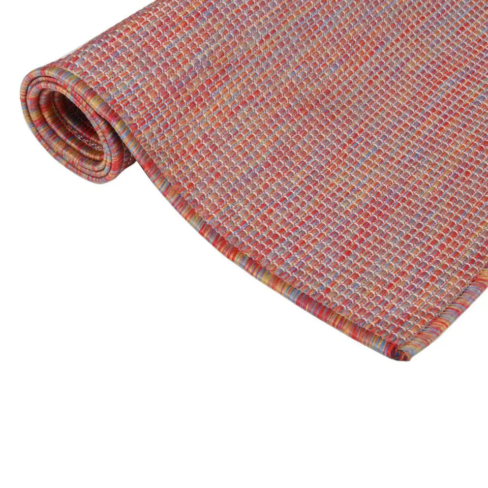 vidaXL - Buitenkleed - Rood - Kunststof - 120 x 170 cm