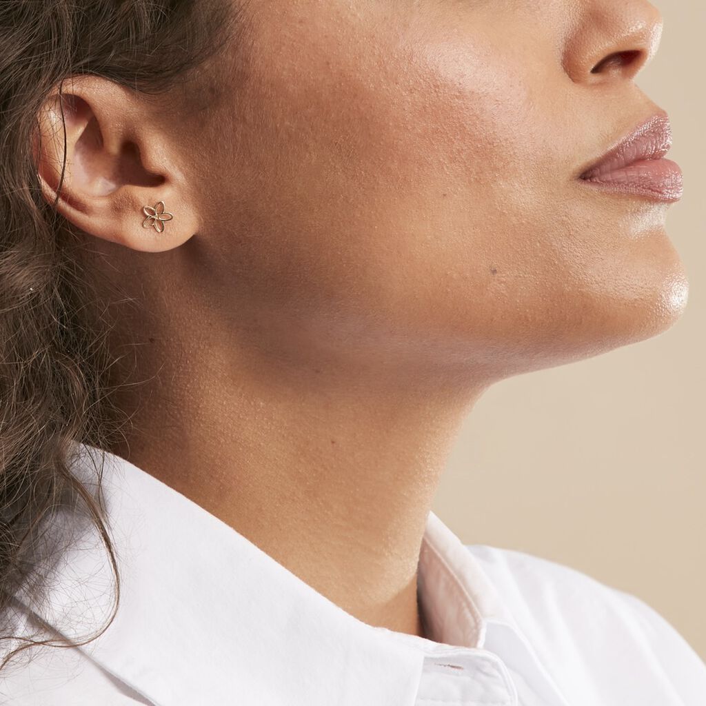Boucles D'oreilles Puces Dacre Or Jaune