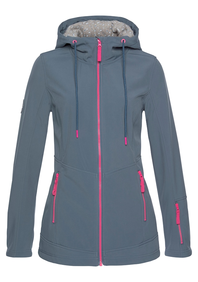 Ocean Sportswear Softshelljacke »aus recyceltem Polyester« mit Kapuze atmungsaktiv,  wasserabweisend,  windabweisend