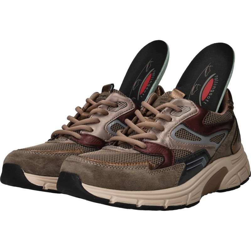 Gabor Rollingsoft Sneakers Taupe Dames
