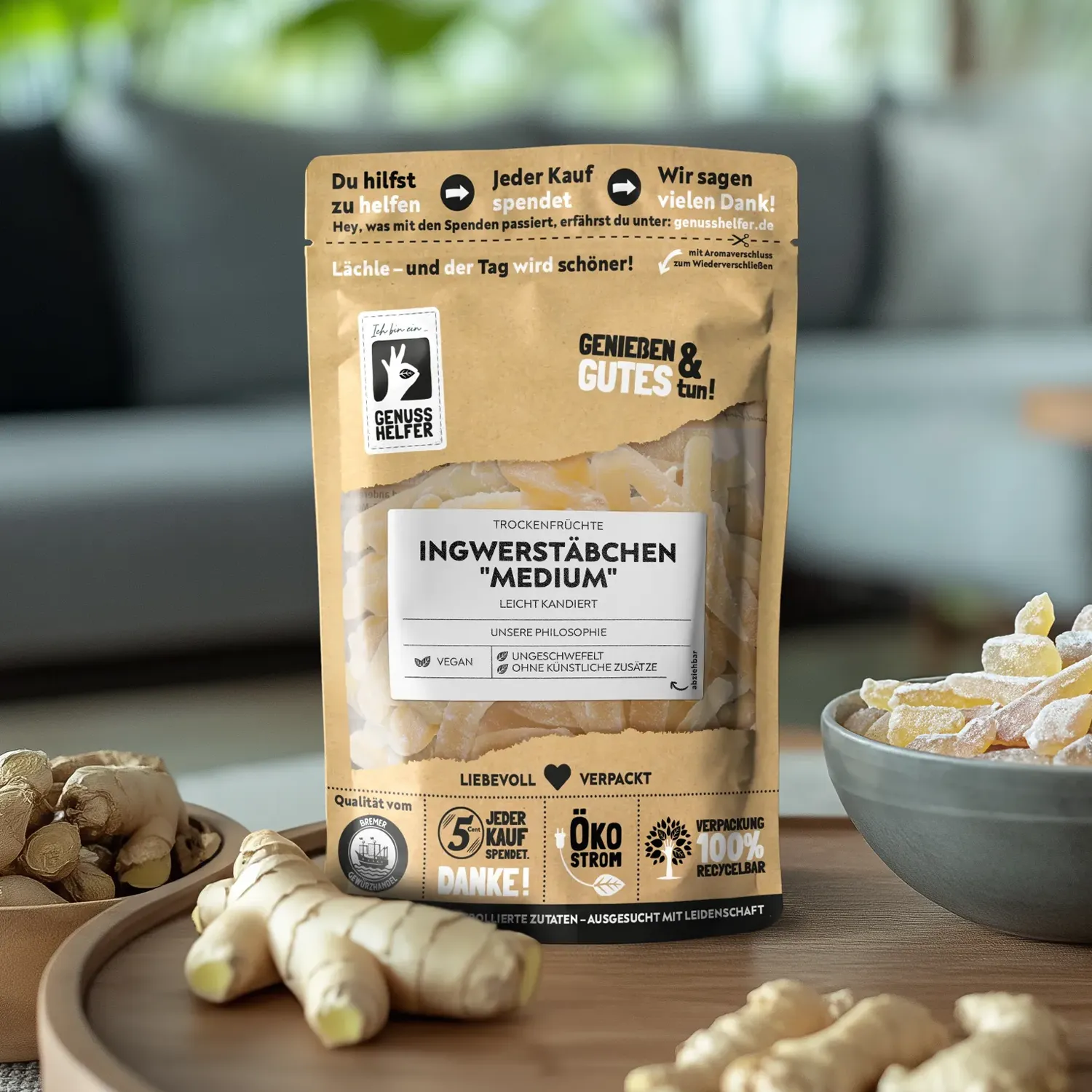 Ingwerstäbchen medium, 3er Pack