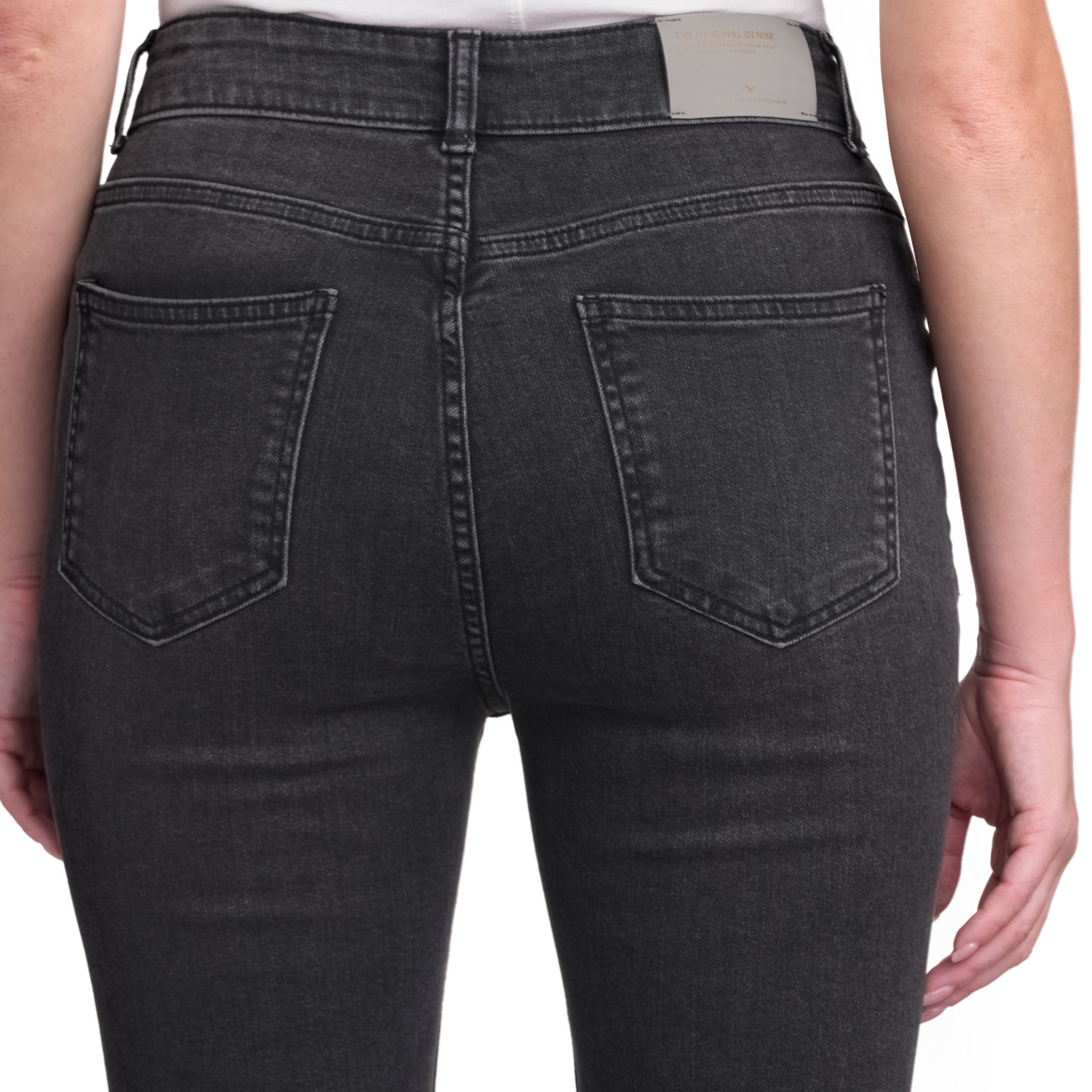 Jonas Nielsen Damen Skinny Jeans mit Used-Waschung grau