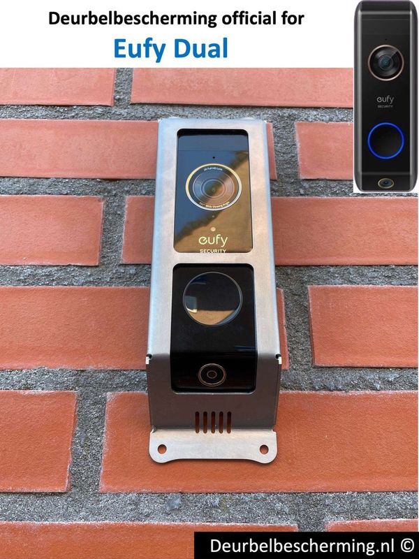 Eufy - Dual 2 Pro - Deurbelbescherming - RVS Zilver - Anti-diefstal Cover