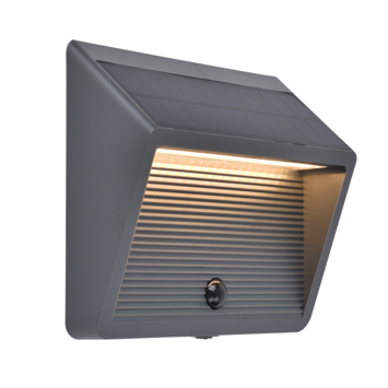 LUTEC wandlamp Linko Solar antraciet 11,5W met bewegingssensor