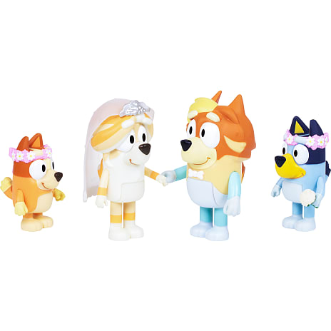 Bluey figurer bryllup 4-pak