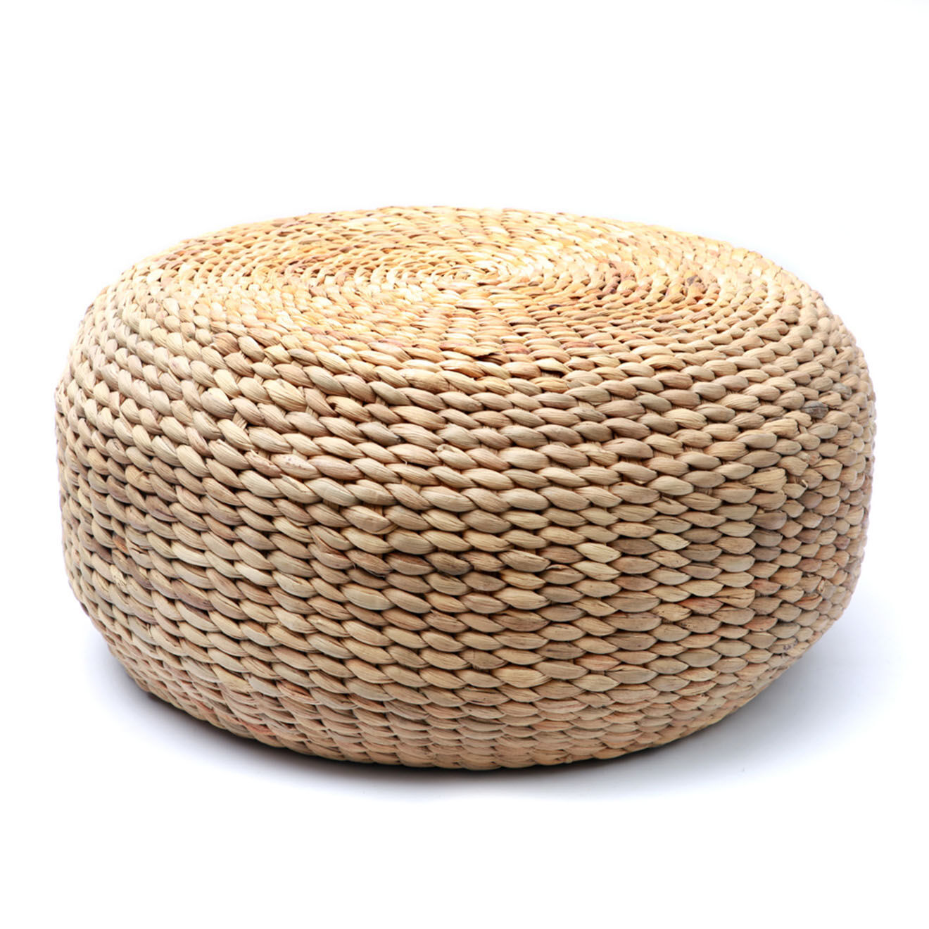 Bazar Bizar Pouf en Jacynthe d'eau naturel - D.60xH.30 cm