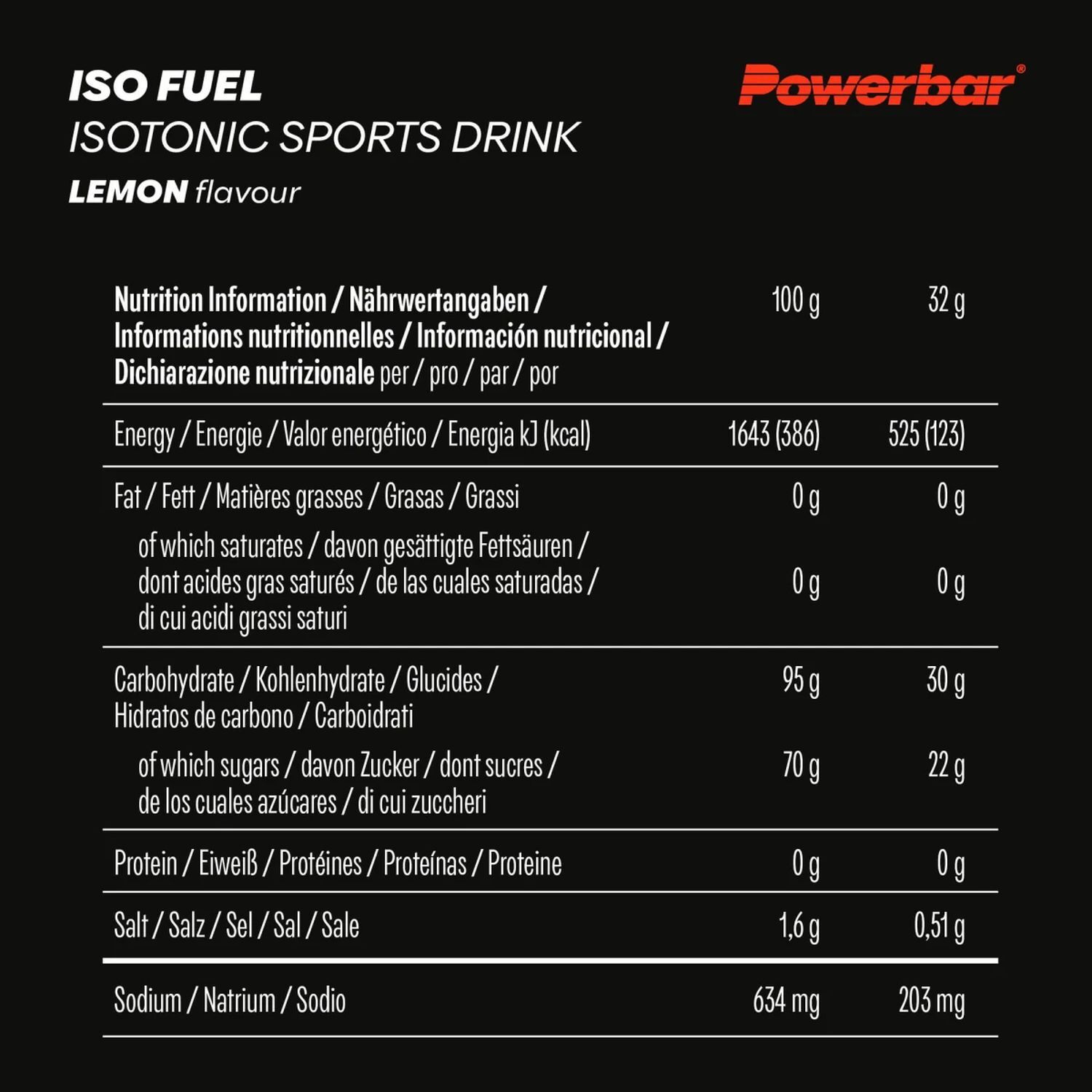 PowerbarBlack Line ISO FUEL ISOTONIC SPORTS DRINK 30