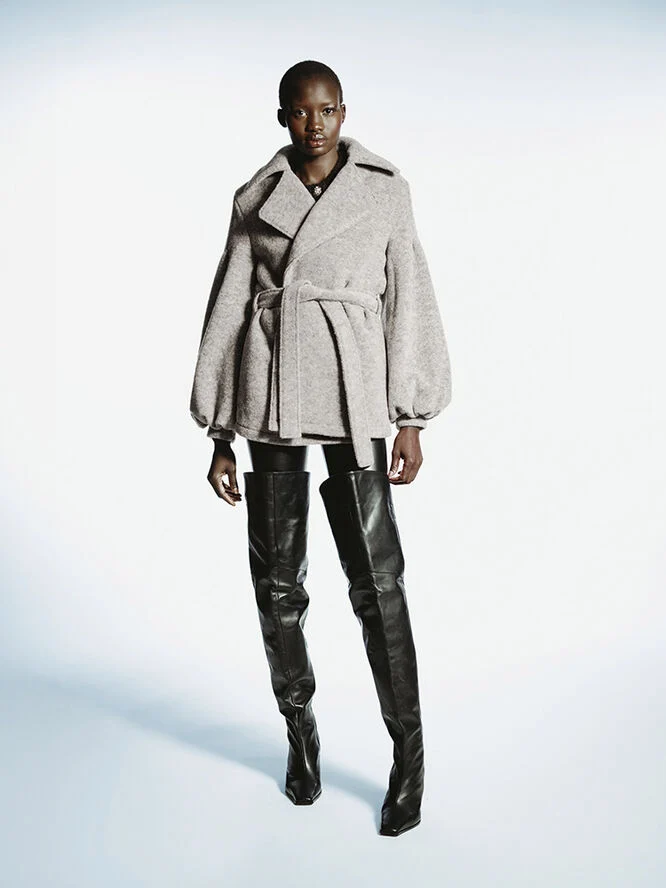 Ida Sjöstedt VINNIE WOOL JACKET Beige grey