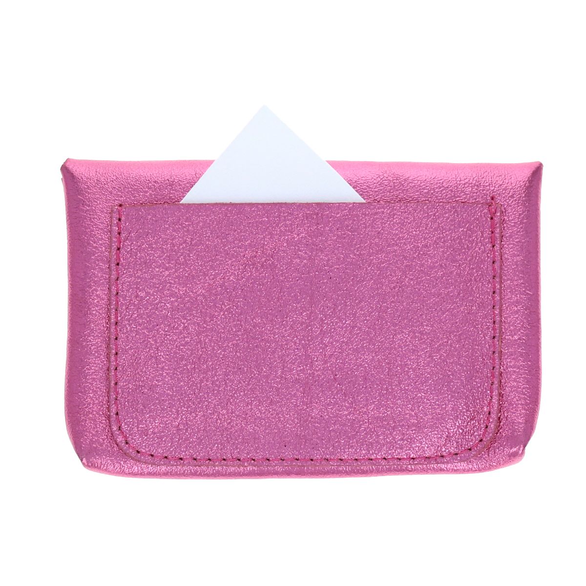 Grand porte-monnaie enveloppe cuir rose bonbon Maison Suzanne