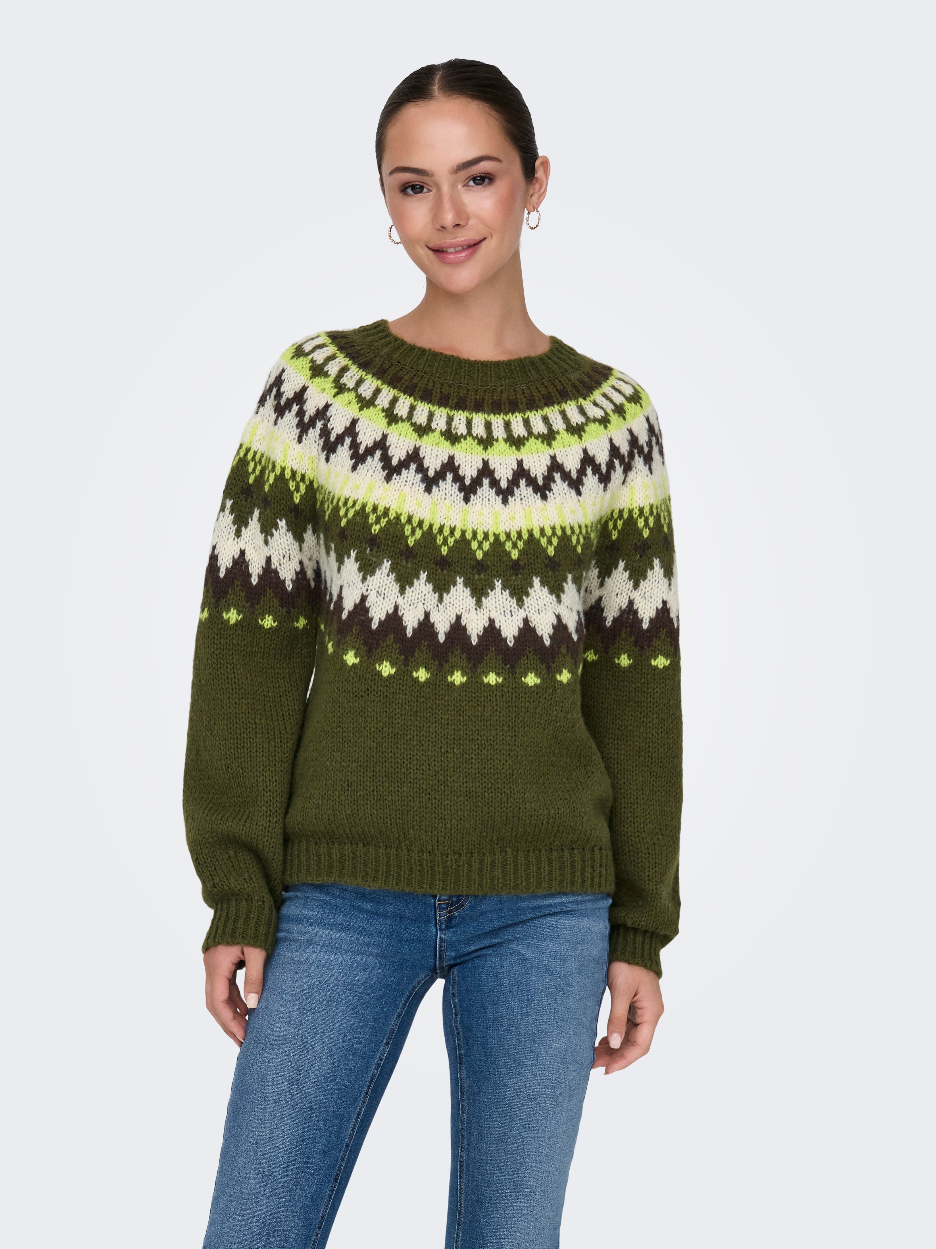 JDYKINSLEY Strickpullover Winter Moss