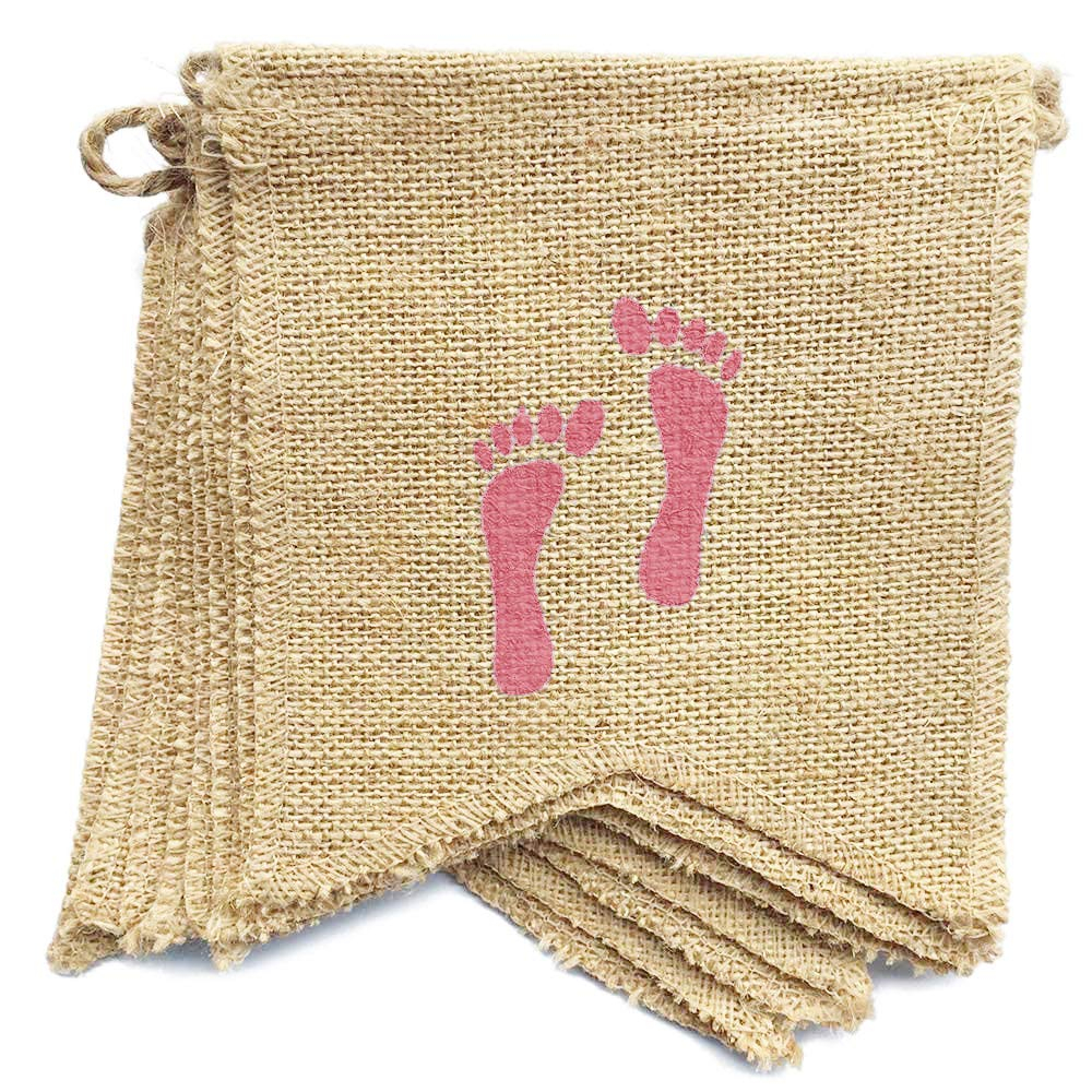 (3m) Jute Baby Shower Girlande Gender Reveal Party Dekoration - It's a Girl