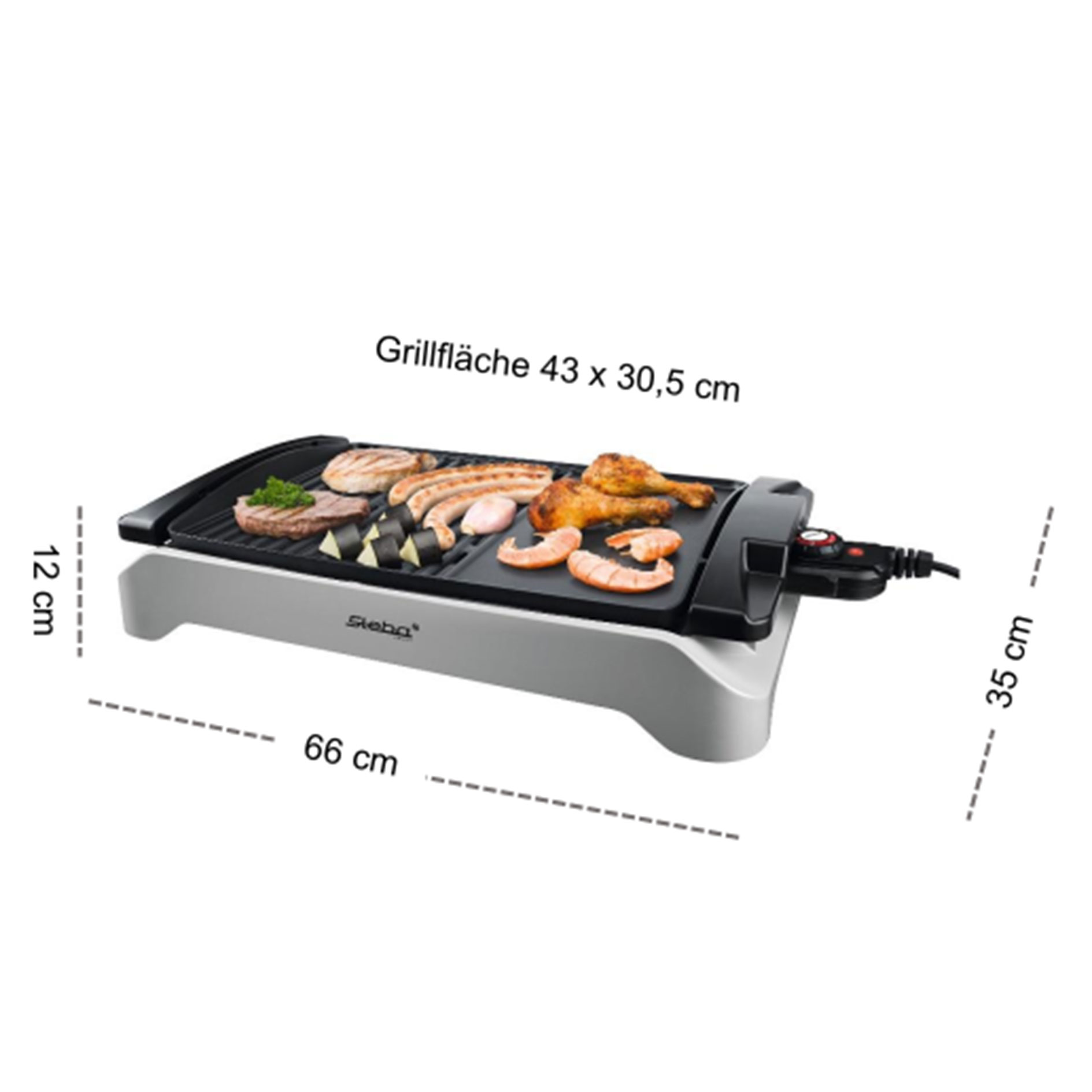 STEBA BBQ-Tischgrill VG 101 - schwarz-grau