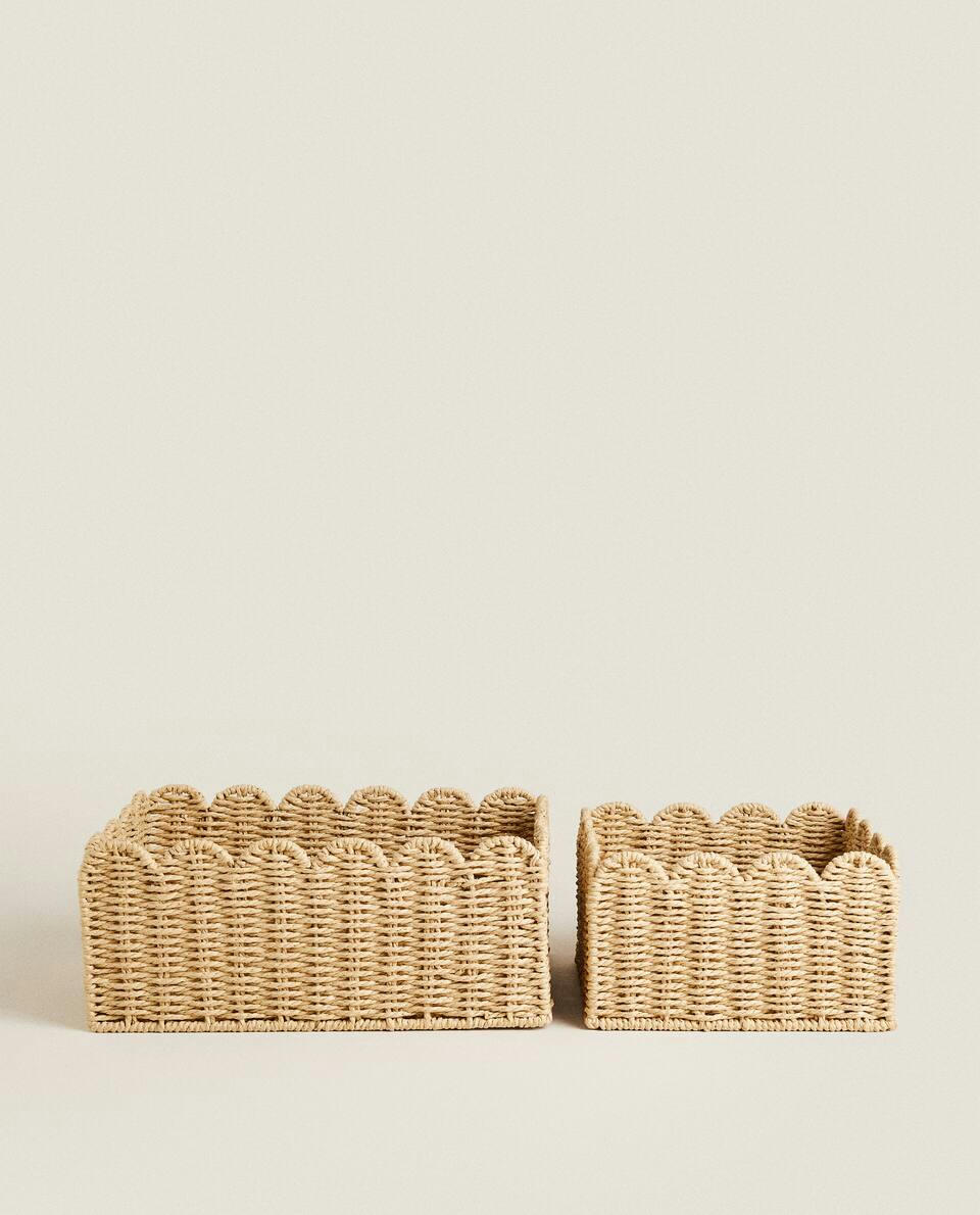 CESTA COM BORDADO