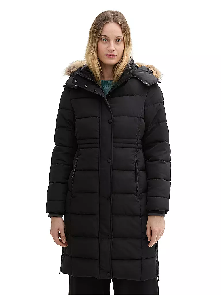 TOM TAILOR Steppmantel schwarz