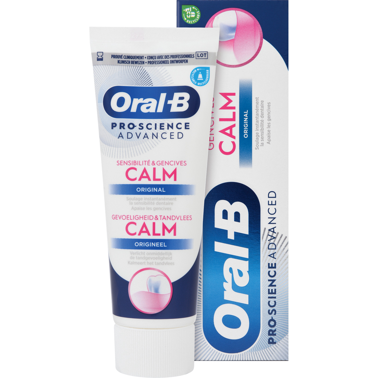 Oral-B PRO-SCIENCE ADVENCED Zahnpasta für sensibles Zahnfleisch, 3x 75 ml