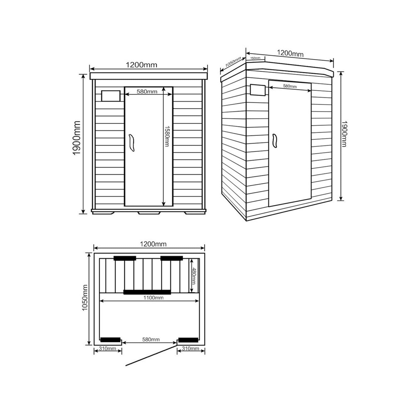 HOME DELUXE Infrarotkabine REDSUN - M mit Vollspektrumstrahler