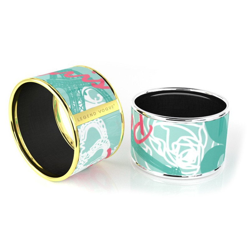 Legend Vogue - Bracelet Bangle Or Jaune Exotic Romance Vert Paris