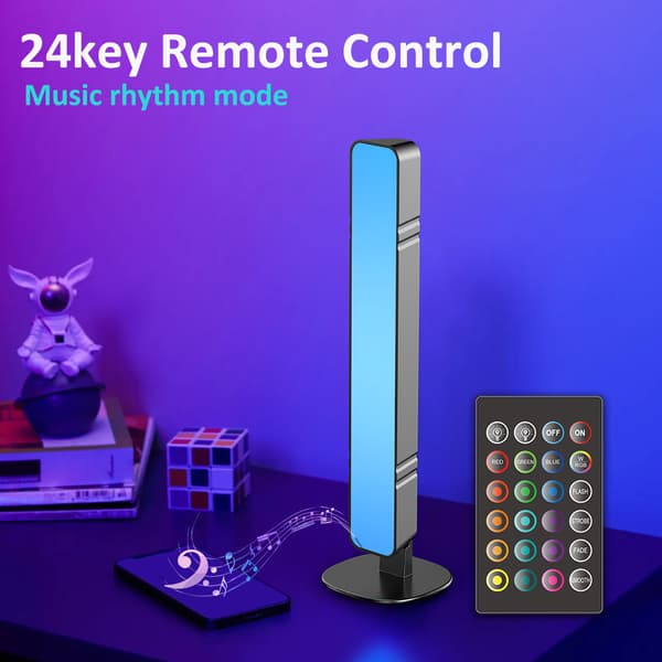 Lydstyrt RGB-lampe med fjernkontroll