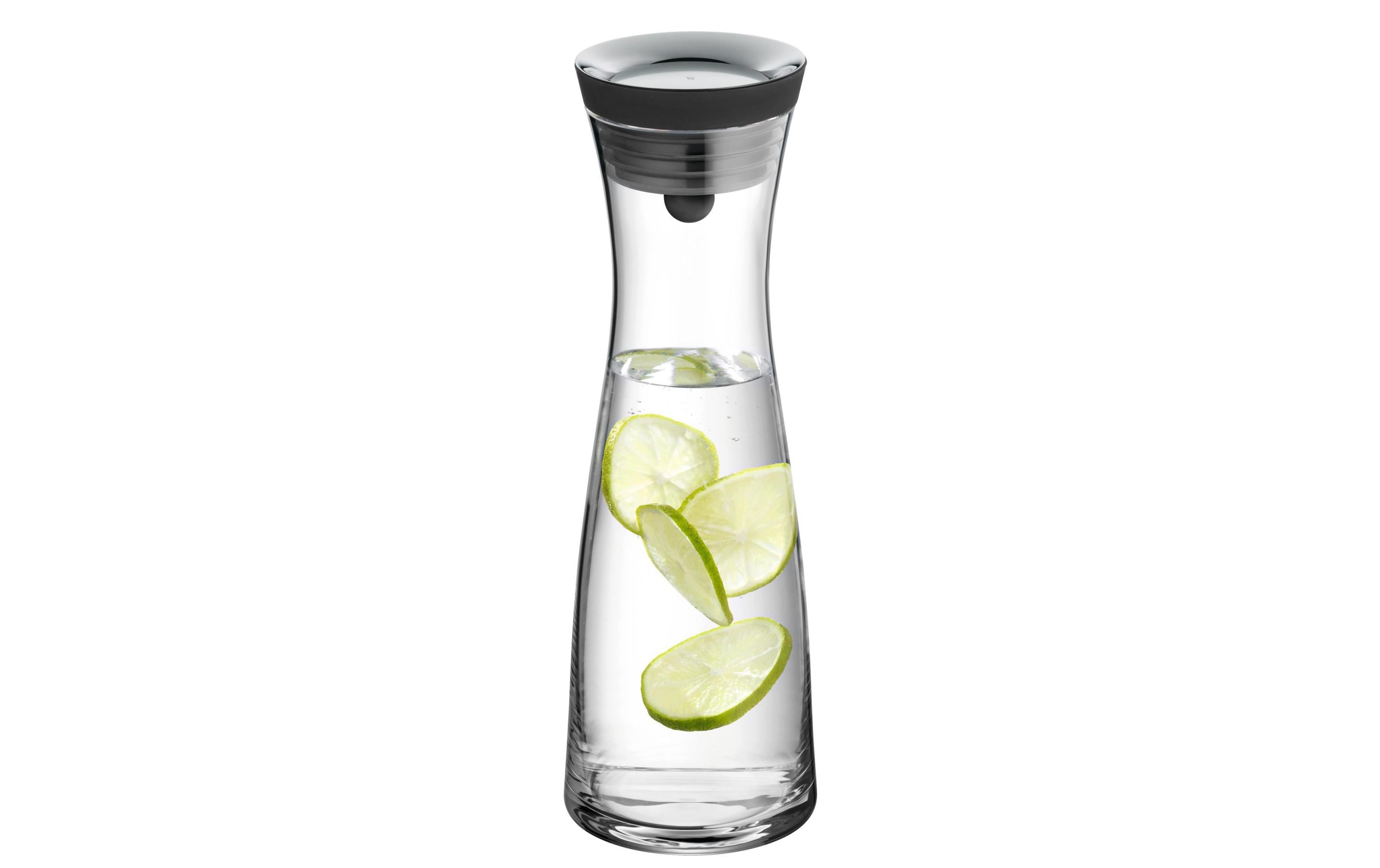 Karaffe Basic 1 l, TransparentWasserkaraffe öffnet und schliesst automatisch dank Close-Up Verschluss