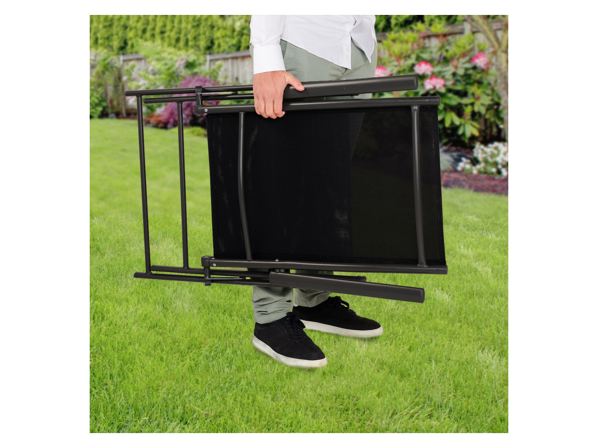 Infinity goods set van 4 verstelbare tuinstoelen - Black