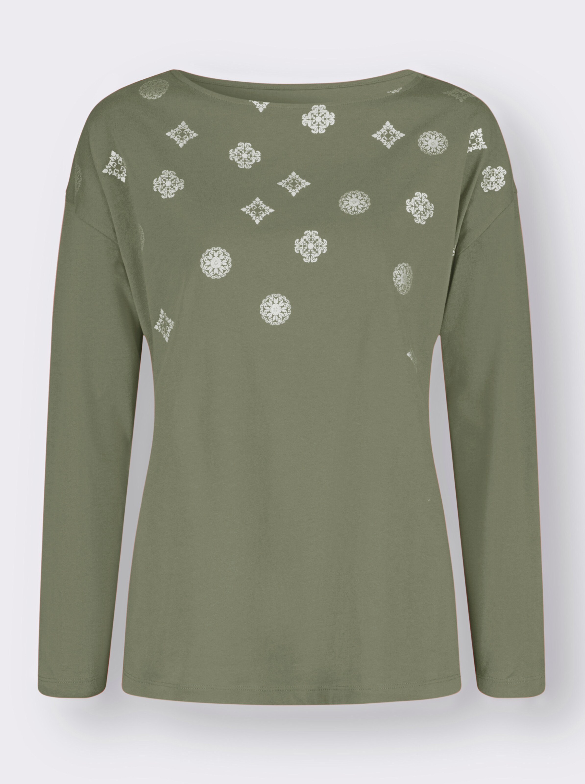 Shirt mit silberfarbenem Glitzer-Druck