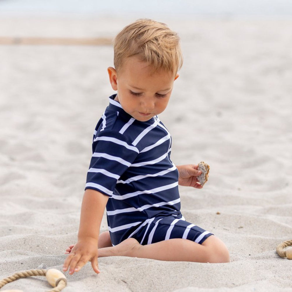 Blue/White Bade Heldragt - Petit Crabe → Luksusbaby.dk