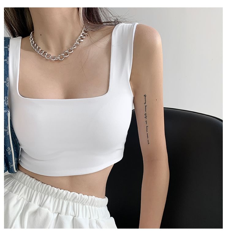 Bolgivy - Effen crop tanktop