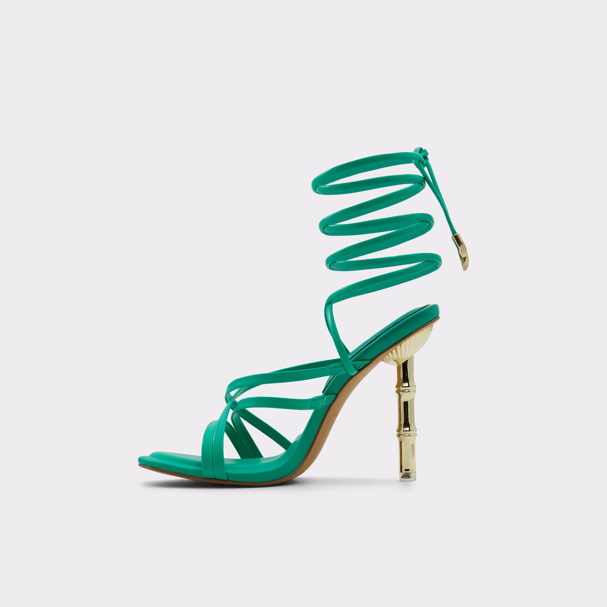 Bamba Dark Green Women Strappy Sandals