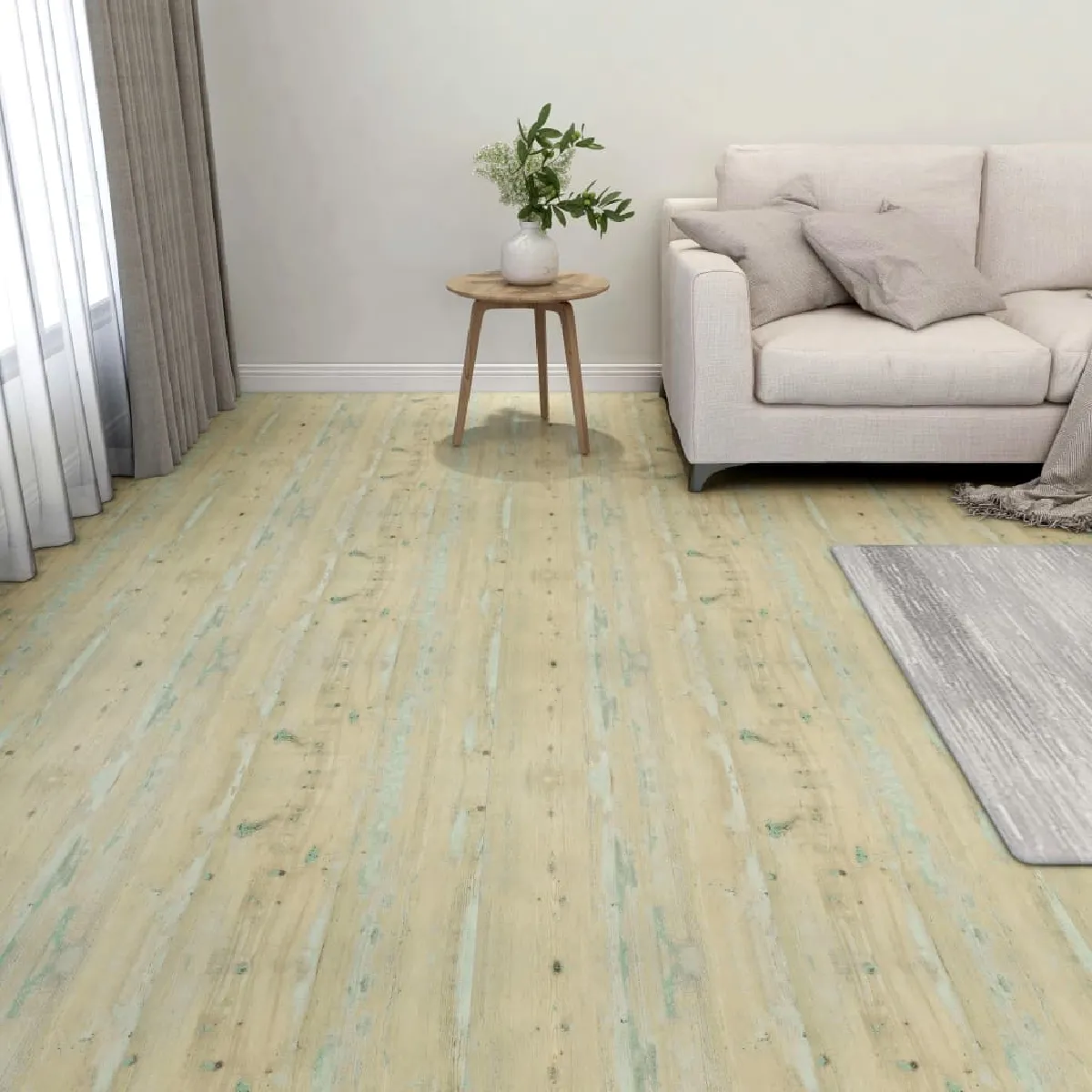 vidaXL Dalles de plancher autoadhésives 5,11 m² marron clair