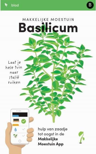 Makkelijke Moestuin kruidenzaad basilicum (Ocimum basilicum 'Bascuro Darkgreen')