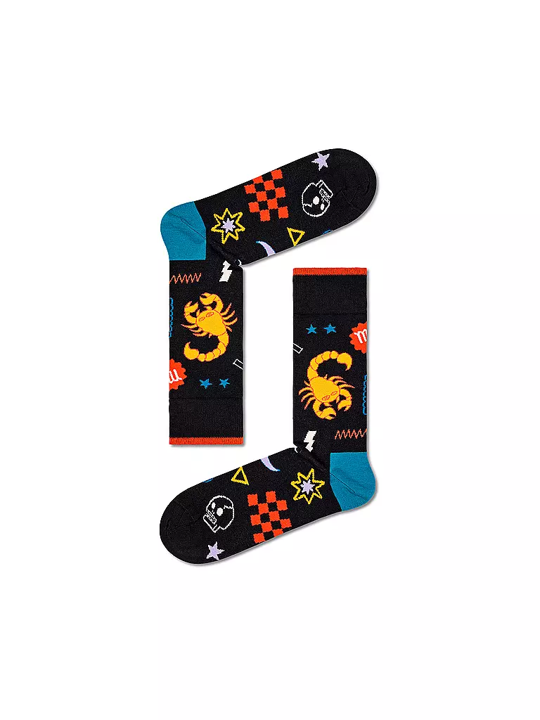 HAPPY SOCKS Damen Socken 36-40 SCORPION black schwarz