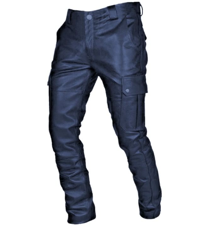 Fireon - Skinny cargobroek van imitatieleer