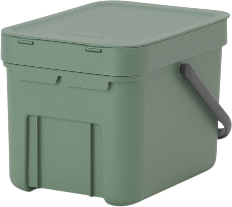 Brabantia Affaldsspand m/låg sort.kon. 6 ltr. Fir green