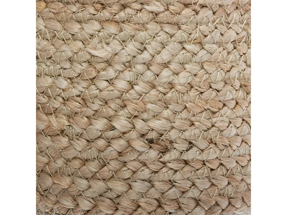 Set de 3 Paniers de rangement en Jute Beige et Noir
