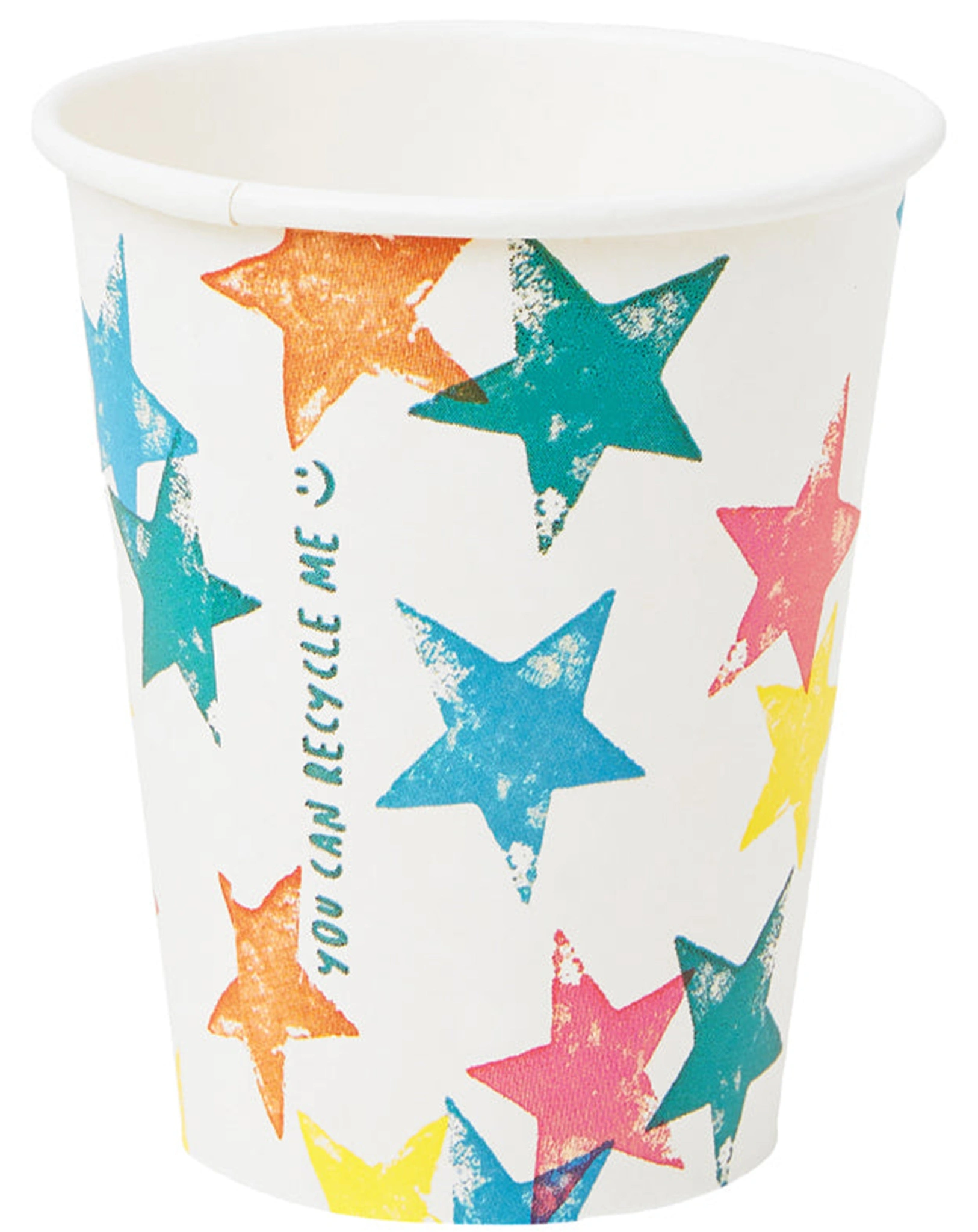 Pappbecher BRIGHTS RAINBOW STAR (250ml) 8er Pack
