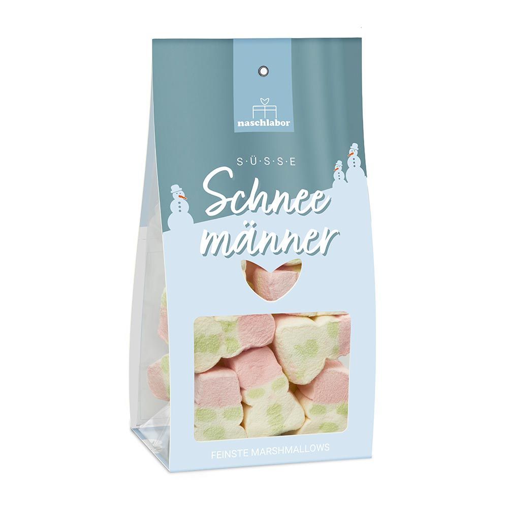 naschlabor Süße Schneemänner Marshmallows in Geschenkverpackung